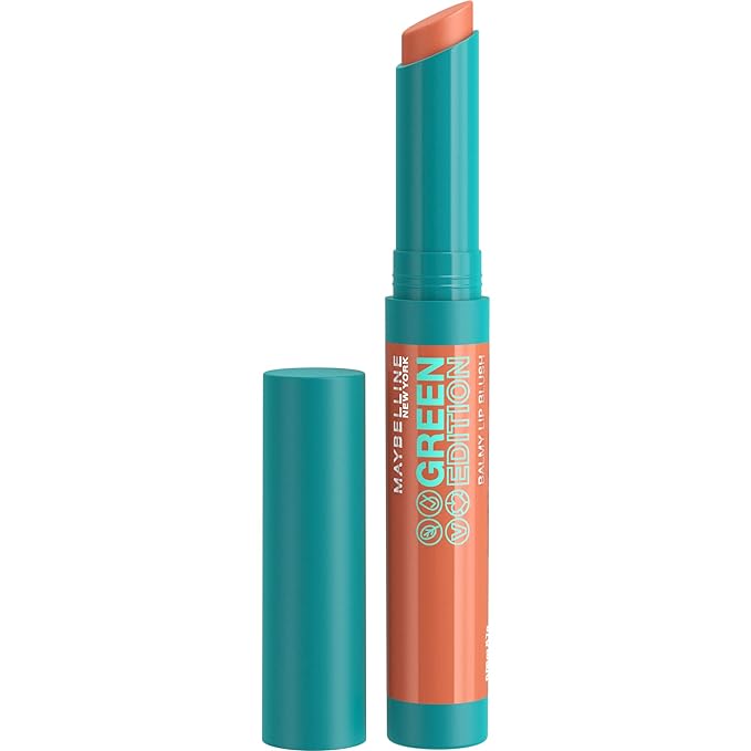 Maybelline Green Edition Balmy Lip Blush, Formulated With Mango Oil, Desert, Yellow Nude, 1 Count