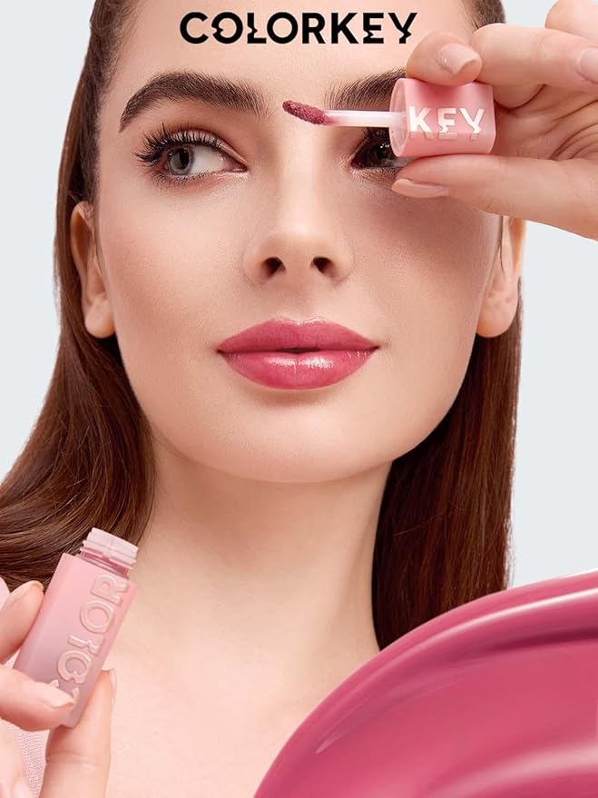 COLORKEY 3D Plump Oil Lip Gloss, High-shine Finish, Lip Tint, Moisturizing, Non-Sticky, Clear and Natural, Glassy Shine (G08 Moonlight, 3ml)