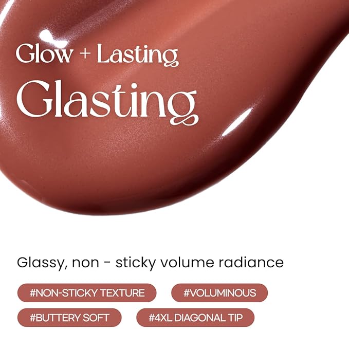 Peripera Ink Glasting Lip Gloss, Non-Sticky, Gloss Shine, 4XL Wand for Easy Application, Korean Lip Gloss, Fuller Looking Lips, Buttery Soft, Long Lasting Lip (009 GROW ON YOU)