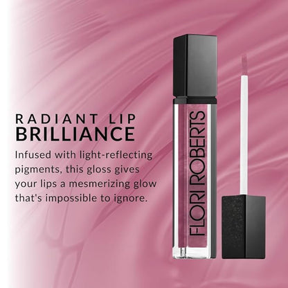 Flori Roberts Mineral Base Lip Shine, Vibrant Lip Gloss Makeup for Women of Color or Deeper Skin Tones, Non-Sticky, Long Wear High Shine Finish