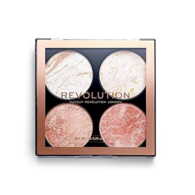 Makeup Revolution Cheek Kit, Take A Breather: 12 Shimmery Pink & Beige Cheek Shades in a Compact Palette