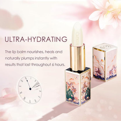 CATKIN Lip Balm Ultra Hydrating Colorless Lip Moistrurizer Chapstick with Vitamin E Nourishing For Cracked & Dry Lips Day & Night Lip Care Transparent 0.12 oz C02 Spearmint