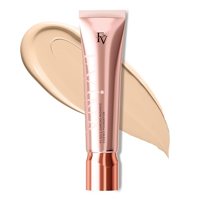 FV Flawless Matte Liquid Foundation, Full Coverage & Oil-Free Foundation Makeup, Hydrating Formula, Long-Wear Foundation for All Skin Types (Natural, 1.05FL.OZ)
