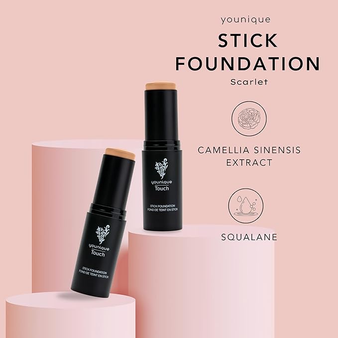 Touch Stick Foundation | Scarlet | Makeup Marvel for Flawless Beauty | Full Coverage Foundation, Concealer & Highlighter | Velvety Finish | Nourishing Skin Care & Sculpting Contour Stick