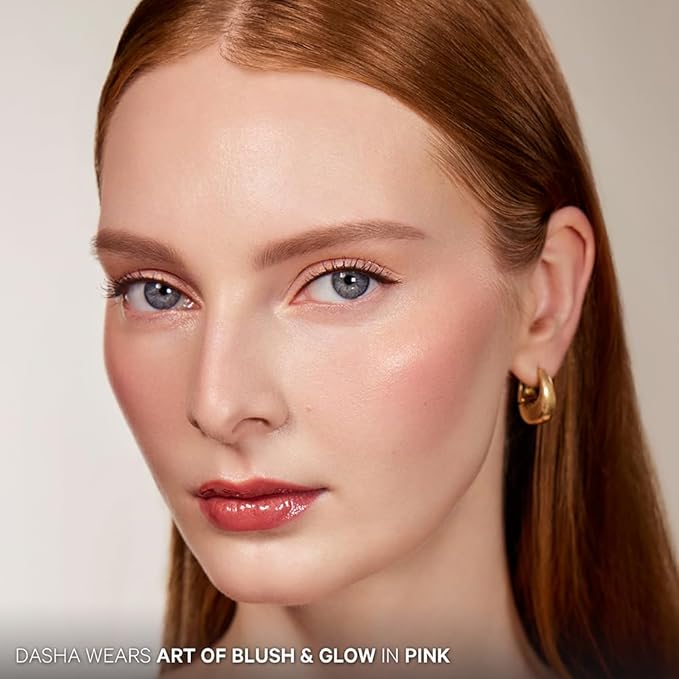 Kevyn Aucoin The Art of Blush & Glow, PINK: Sculpt & define makeup compact DUO palette with a pink-toned matte blush (Azalea) plus a champagne colored Highlighter (Star Gaze). Universally flattering.