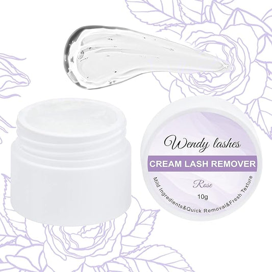 Rose Lash Remover Kit for Lash Extensions Professional Fast Low Irritation Cream Glue-remover 10g Sensitive Skin Dissolution Extension-Remover By WENDY LASHES（Rose,10g）