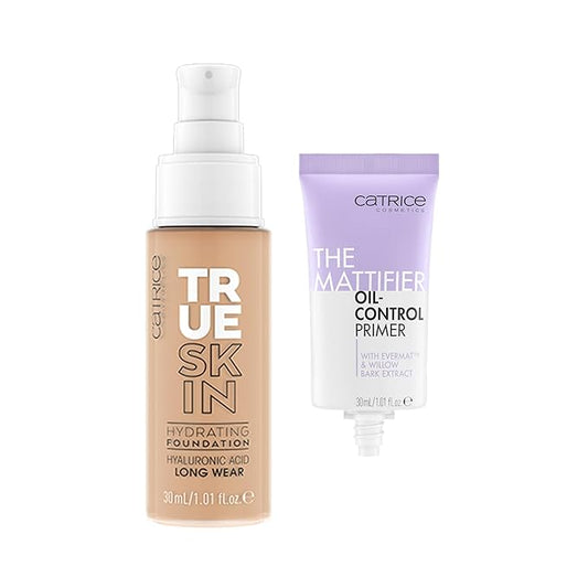 Catrice | True Skin Foundation 40 & The Mattifier Oil-Control Primer | Full Coverage Makeup | Vegan & Cruelty Free