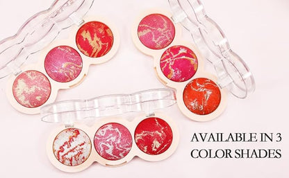 Boobeen Baked Powder Blush, Highlighting Pressed Blush Face Blushes Highlighter Finishing Powder Makeup, Natural Flush Tint for Cheeks, Long-wear Glow, Easily Blends