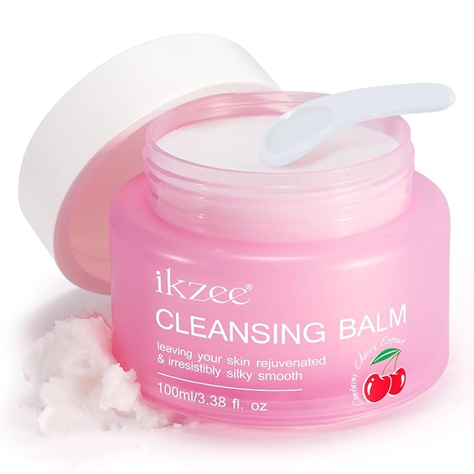 Cleansing Balm Makeup Remover - 100ml Deep Nourishing Makeup Remover Balm, Luxurious Hydrating Cleanser for Waterproof, Gentle for All Skin Types, Cherry Scented