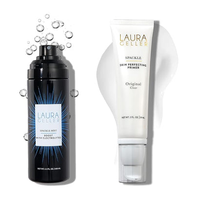 LAURA GELLER NEW YORK Spackle Mist Boost Setting Spray with Electrolytes + Spackle Original Makeup Primer with Hyaluronic Acid for Mature Skin