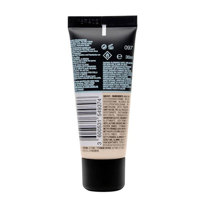 Maybelline Fit Me Foundation, Medium Coverage, Blendable With a Matte and Poreless Finish, For Normal to Oily Skin, Shade: 097 Natural Porcelain, 30ml