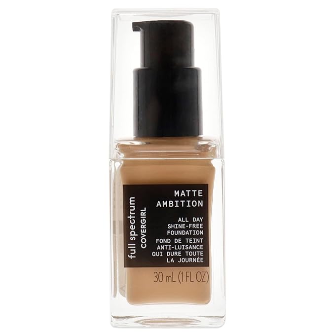 COVERGIRL Matte Ambition, All Day Foundation, Medium Cool 3, 1.01 Ounce
