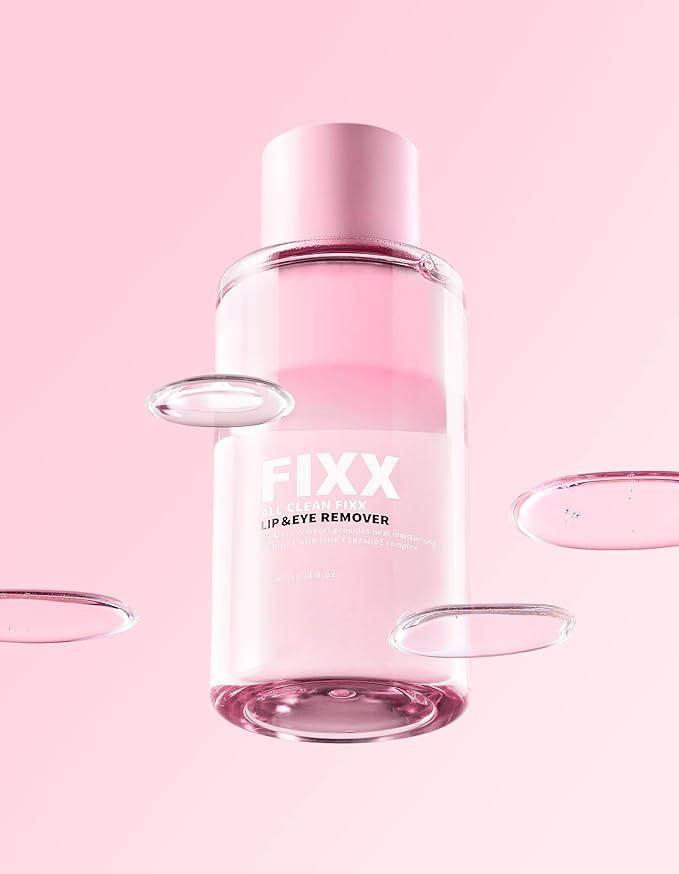 [So'natural Powder4room] All Clean Fixx Lip&Eye Remover, 10.14 fl oz (300ml) | Eye Makeup Remover | Lip Makeup Remover | Waterproof Mascara Remover | Eye Makeup Remover for Sensitive Eyes
