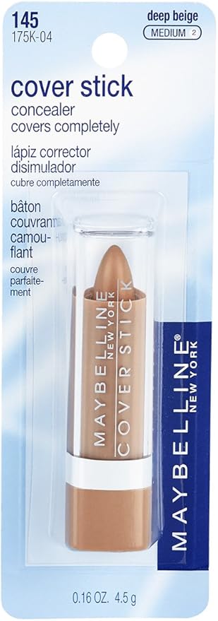 Maybelline New York Cover Stick Corrector Concealer, Deep Beige, 0.16 oz.