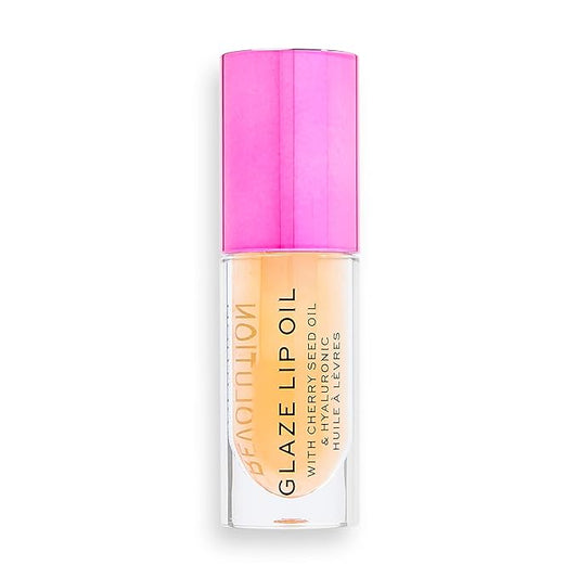 Revolution Beauty, Glaze Lip Oil, Hydrating & Nourishing Formula, Infused with Vitamin E & Hyaluronic Acid, Getaway Terracotta, 0.15 Fl. Oz.