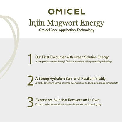 INJIN Mugwort Mineral Cleansing Water (2 Count) - Gentle Makeup Remover | Micellar Water with Tea Tree Leaf Water | Glucose-Infused Formula for Effective Cleansing