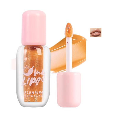 Moisturizing Glossy Lip Gloss, Spicy Long-Lasting Plumping Lip Oil Gloss, Color Lip Glaze Lipstick, Natural Lip Plumper Gloss Make Lips Fuller & Moisturizing, Lip Volume Hydrating (B, 06)