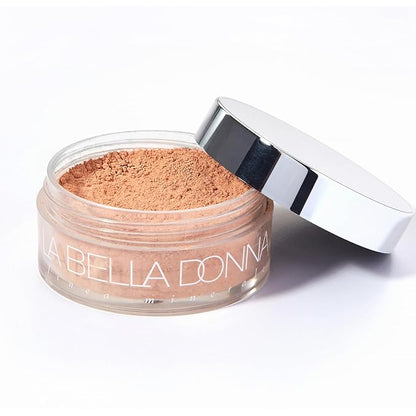 La Bella Donna Loose Mineral Foundation, Non-Chemical SPF50, Only 4 Ingredients, Reef-Safe, Non-Nano, Natural Mineral Makeup with Sun Protection | 10g | Peche