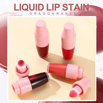 6PCS Shake It Lip Tint Stain Set, Multi-Uses Lip Gloss Lip Eyes Cheek Tint, Non Sticky Long Lasting Smooth Liquid Lipstick Eyeshadow Blush Set