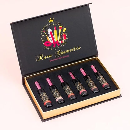 6 Multi Color Organic Wine Lip Tint Set, Lip Gloss, Wine Lip Tint Long Lasting 24 Hour Waterproof Nonstick Cup Lipgloss Lip Makeup Gift Sets for Girls and Women .17 Fl Oz