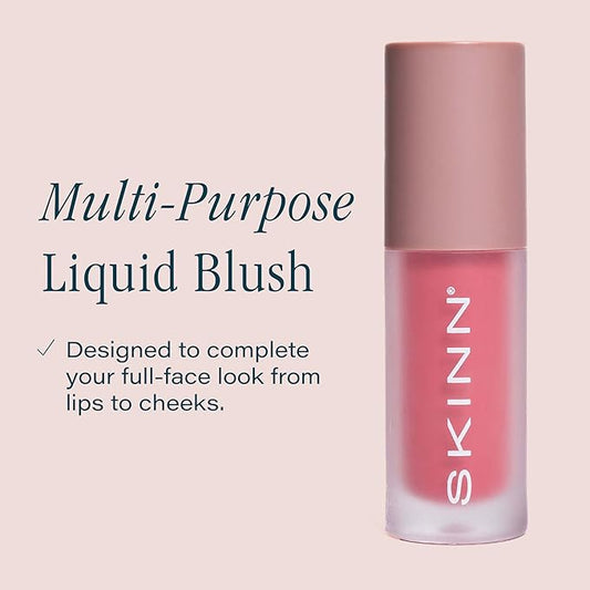 SKINN Treatment Liquid Blush for Cheeks, Pink - Vibrant, Long-Lasting & Buildable Color - Skincare-Infused Make-Up for Fine Lines & Wrinkles - Hydrating & Lightweight Face Makeup Cosmetics