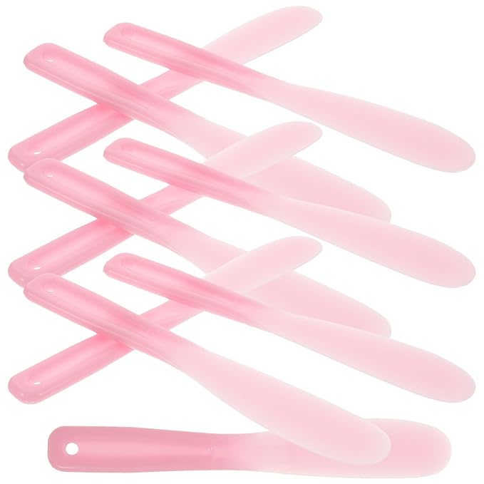 Facial Cream Spatula 10Pcs Mini Cosmetic Spatulas, Silicone Cosmetic Spatula, Mini Cosmetic Skincare Spatula Spoon for Cream, Lotions, Moisturizers Makeup Scoop