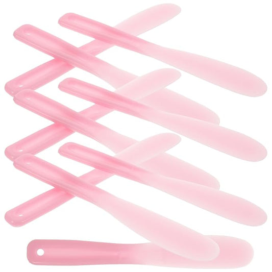 Facial Cream Spatula 10Pcs Mini Cosmetic Spatulas, Silicone Cosmetic Spatula, Mini Cosmetic Skincare Spatula Spoon for Cream, Lotions, Moisturizers Makeup Scoop