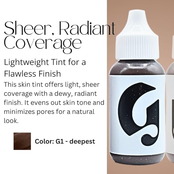 Glossier Perfecting Skin Foundation Tint for Dewy Sheer Coverage - G1 - Deepest 1 oz / 30 mL