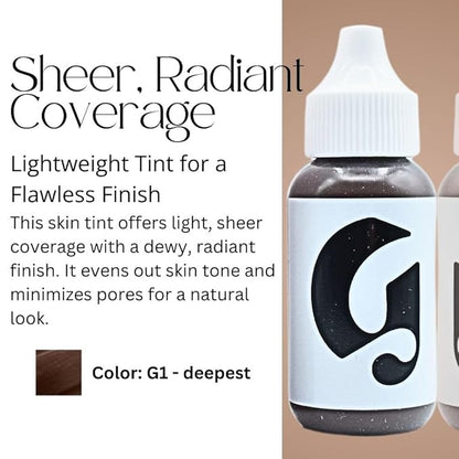 Glossier Perfecting Skin Foundation Tint for Dewy Sheer Coverage - G1 - Deepest 1 oz / 30 mL