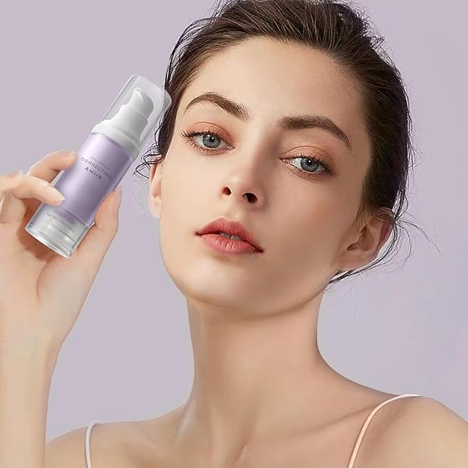 AMIIR Poreless Primer for Face Before Makeup - Smooth Brighten Moisturize Face Primer, Neutralize Tones, Color Correcting Primer, Pore Filler Make Up Primer for Face, Matte Blurring Primer, Purple