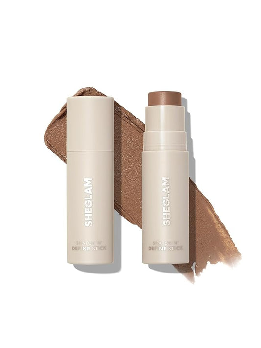 SHEGLAM Snatch 'n' Define Cream Contour Stick Long Lasting Highly Pigmented Sweat Proof Face Bronzer Makeup - Soft Tan