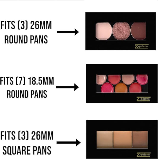 Empty Magnetic Makeup Palette with Clear Window (Black, Mini)