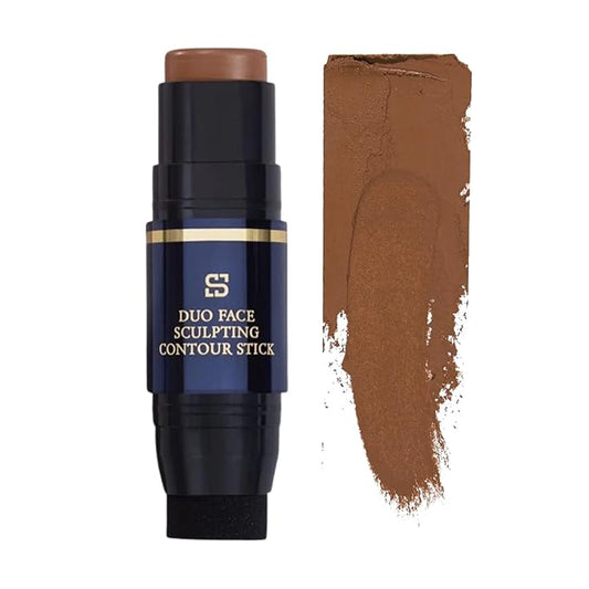 Duo Face Sculpting Contour Bronzer Stick, Dual-Use Applicator for Perfect Sculpt & Blend, Natural Finish, .32 Ounce (Mahogany)