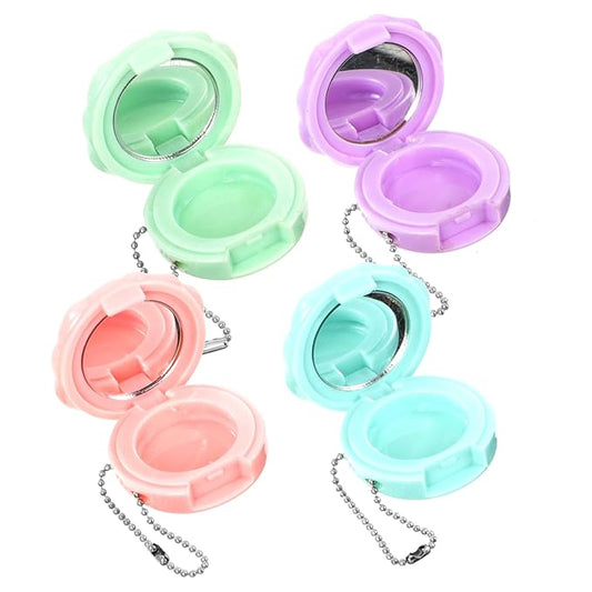 4Pcs Refillable Empty Eyeshadow and Lipstick Cases Versatile Makeup Containers for Depotting Cosmetics for Women and Girls