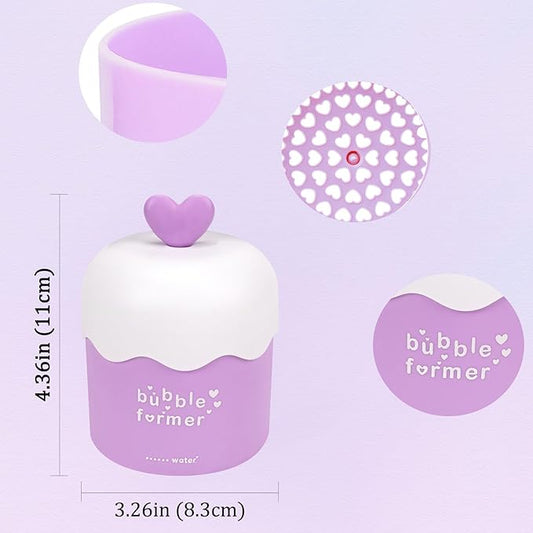 Face Cleanser Bubbler, Bubble Maker for Face Wash, Bubble Foamer Device, Gentle Deep Cleanser, Maker Face Foaming Maker for Cleaning (2, Purple)