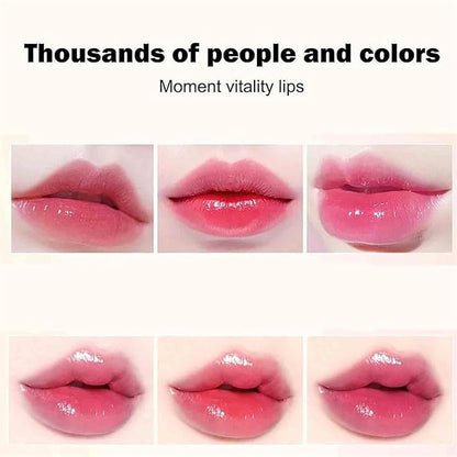(2pcs) Anti transfer color changing lipstick, gold crystal lipstick, color changing gold foil, female lip stick, long-lasting moisturizing gloss
