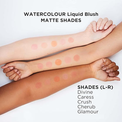 WATERCOLOUR LIQUID BLUSH GLAMOUR – Lightweight, Buildable, Water-Resistant Formula for Cheeks, Lips