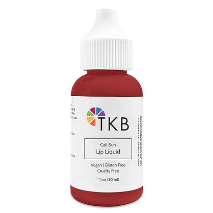 TKB Lip Liquid Color | Liquid Lip Color for TKB Gloss Base, DIY Lip Gloss, Pigmented Lip Gloss and Lipstick Colorant, Made in USA (1floz (30ml), Cali Sun)