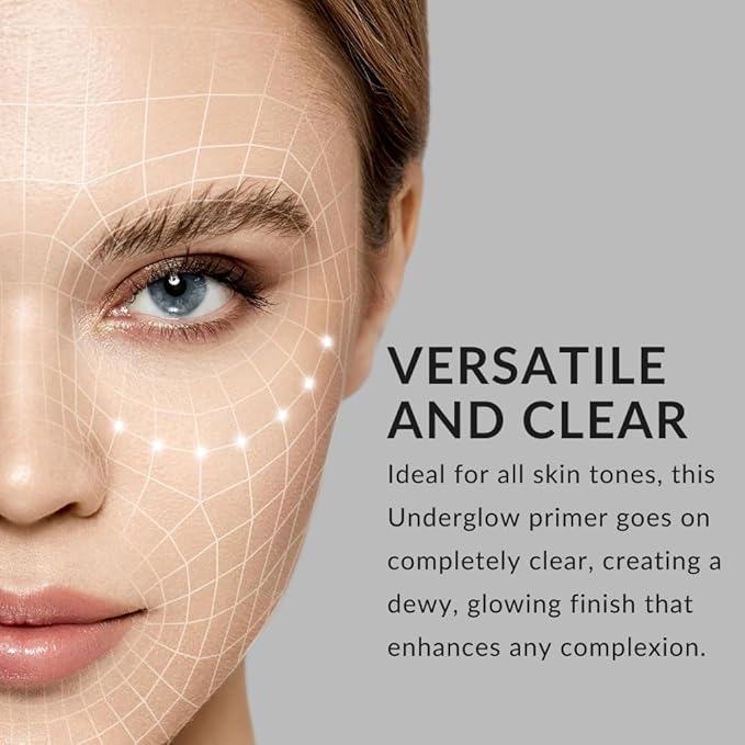 Underglow by Color Me Beautiful, Gel-Based Face Primer for Dewy, Glowing Skin, Hydrating, Smoothing and Plumping, Fills In Fine Lines