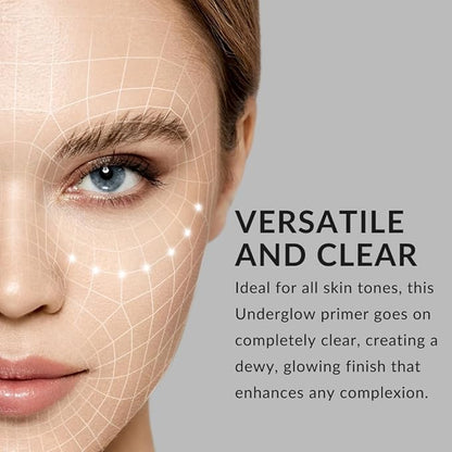 Underglow by Color Me Beautiful, Gel-Based Face Primer for Dewy, Glowing Skin, Hydrating, Smoothing and Plumping, Fills In Fine Lines