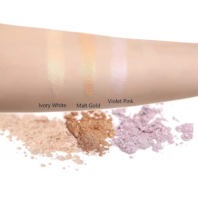Highlighter Powder Spray, Ksndurn Malt Gold Glitter High Gloss Spray - Shimmer Sparkle Powder Makeup Spray