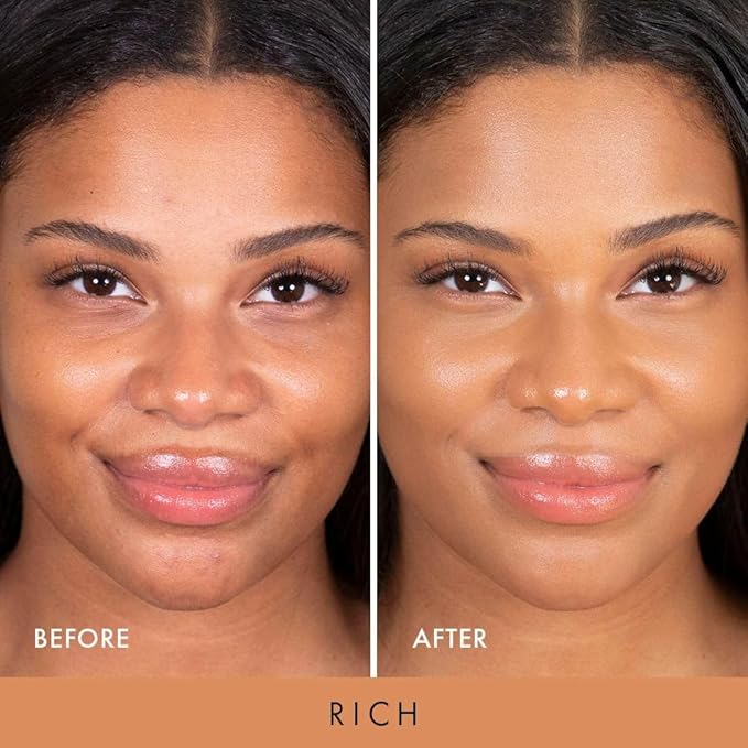 Wander Beauty Nude Illusion Liquid Foundation - Rich - Medium to Full Coverage Foundation - Natural Makeup with Vitamin E & Macadamia - Nude Skin Finish Blurs & Conceals - Travel-Friendly - 1.01 fl oz