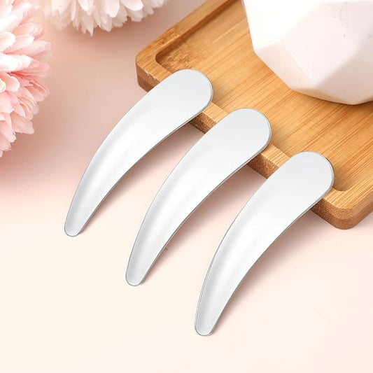 3Pcs Mini Makeup Spatula, Reusable Cosmetic Cream Spatulas Spoon, Skincare Scoop Applicator Massage Beauty Tools for Mixing and Sampling Face Eye Cream