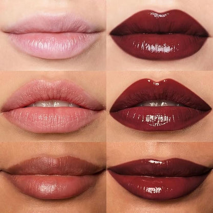 Hydrating Glow Lip Gloss Oil, Tinted Lip Plumper Lip Glosses Oil, Younger-Looking Lips Chocolate Scent, Non-Sticky Creamy Texture for Dry Lips, Brillo labial en aceite hidratante con brillo 12#