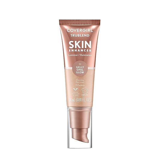CoverGirl TruBlend Skin Enhancer, Opal Glow, Luminizer, Healthy-Looking Glow, Flexible Coverage, Clean & Vegan, Water-Based Formula, For All Skin Tones, 0.81oz