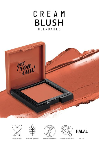 Cream Blush 47 | Fresh | Healthy & Natural Look | Ligh Weighted Formula | Sebum Control Richly Pigmented | Easily Blendable | Long Lasting | Semi Matte | 0.18 oz.