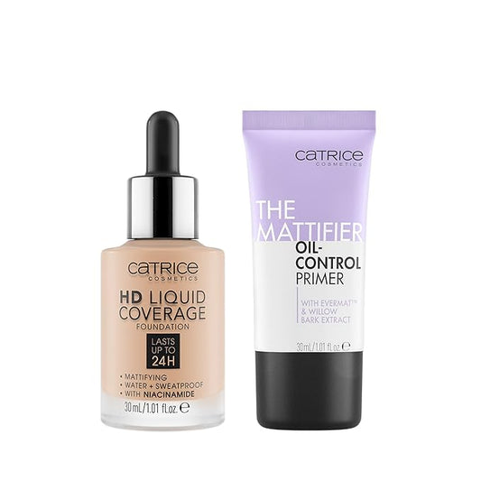 Catrice | HD Foundation 30 & The Mattifier Oil-Control Primer | Full Coverage Makeup | Vegan & Cruelty Free