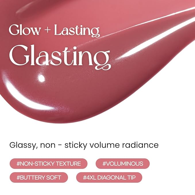 Peripera Ink Glasting Lip Gloss, Non-Sticky, Gloss Shine, 4XL Wand for Easy Application, Korean Lip Gloss, Fuller Looking Lips, Buttery Soft, Long Lasting Lip (003 CHILLING ROSY)