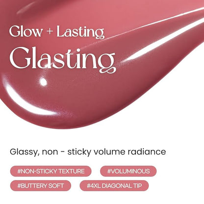 Peripera Ink Glasting Lip Gloss, Non-Sticky, Gloss Shine, 4XL Wand for Easy Application, Korean Lip Gloss, Fuller Looking Lips, Buttery Soft, Long Lasting Lip (003 CHILLING ROSY)