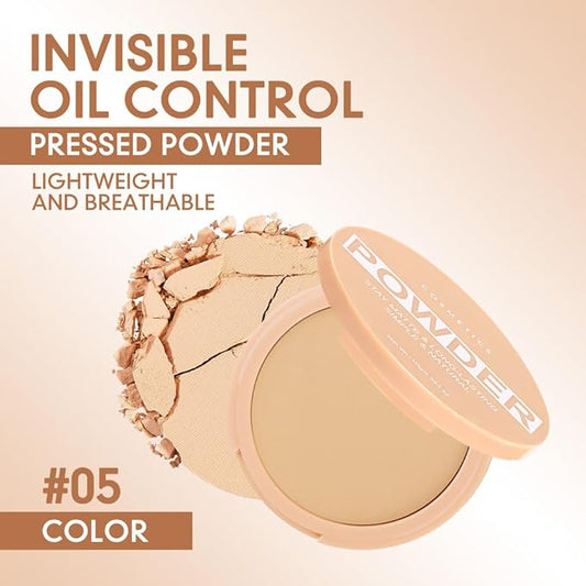 Pressed Matte Face Powder Makeup & Setting Powder for Poreless Wrinkle Blurring Contour Concealer Finishing,Lightweight,High Coverage,Shine Control (Warm Beige-Matte-05, 1.71OZ(Pack of 1))